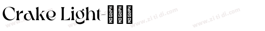 Crake Light字体转换